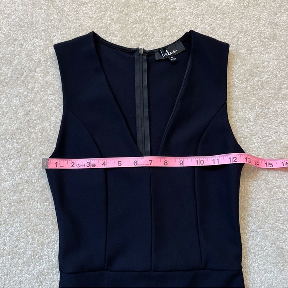 Lulus Dress Womens Small Black Be Me Sleeveless Bodycon Asymmetric Hem Faux Wrap - Picture 6 of 9